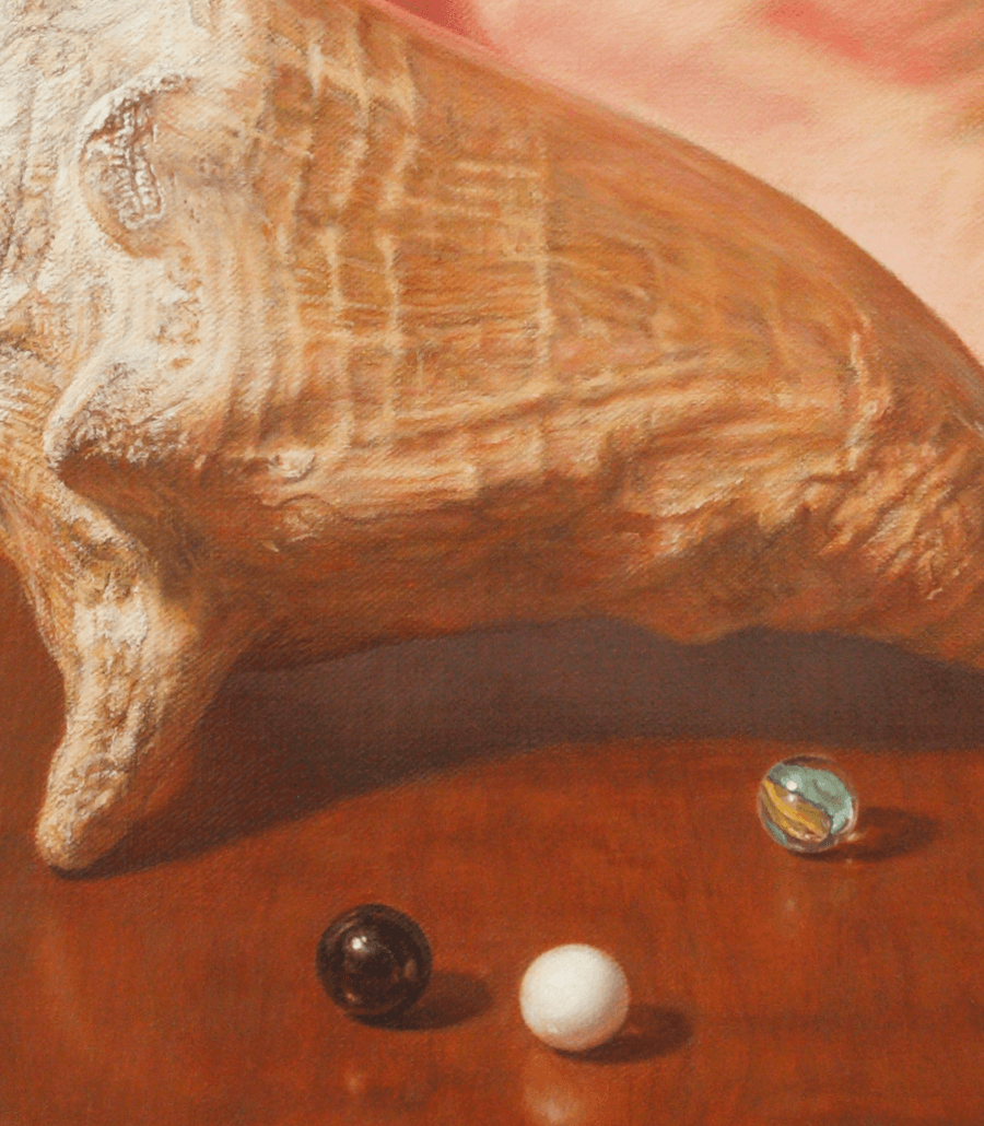 Detail of Oil painting Conch Shell by John Hansen Artist