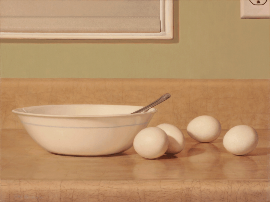 Oil painting Eggs by John Hansen Artist