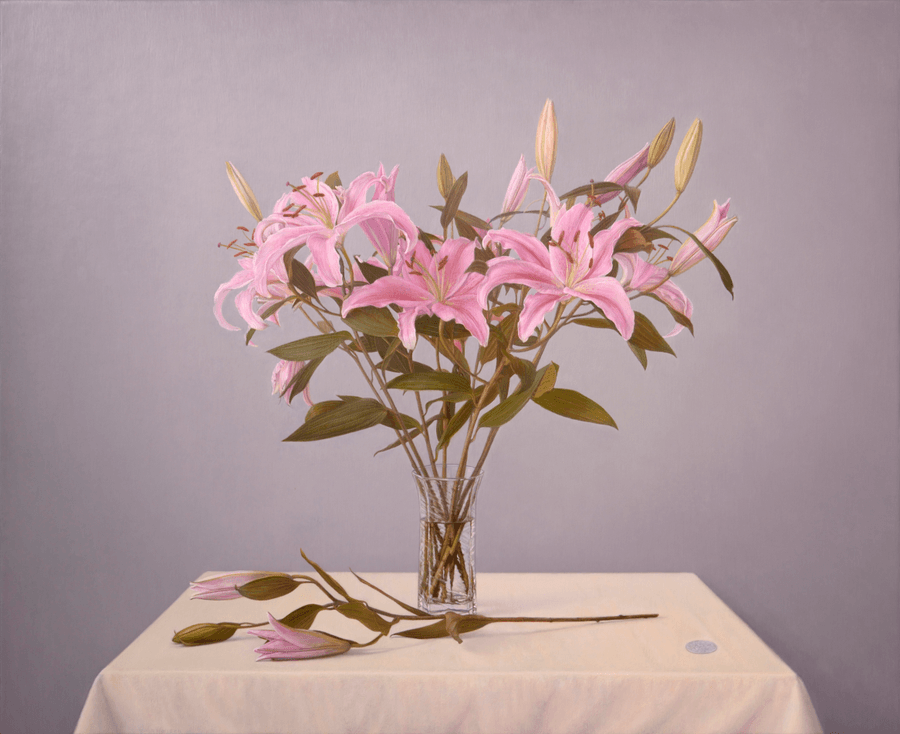 Oil painting Lilies by John Hansen Artist