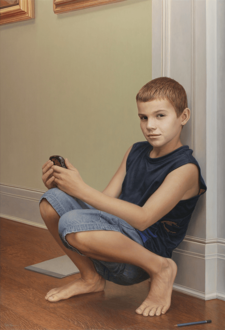 Oil painting commission Youth by John Hansen Artist